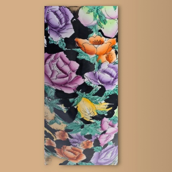 Big VTG Chinese Hand‎ painted Millefleur, Famille Flowers 24.5 In Porcelain Vase - Picture 10 of 14